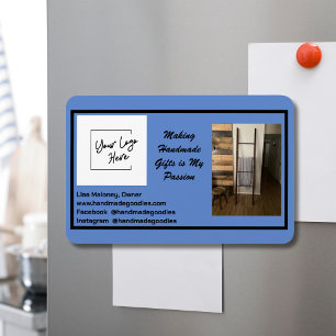 Enkelt Affärskort för fotoAnpassningsbar Crafter Magnet