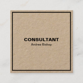 Enkelt Affärskort för klassisk Ram-kvadrat Fyrkantigt Visitkort