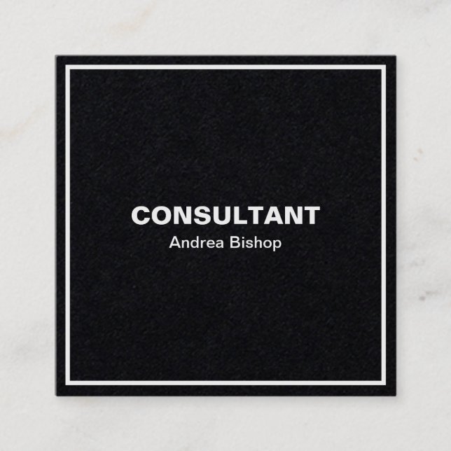 Enkelt Affärskort för klassisk Ram-kvadrat Fyrkantigt Visitkort (Framsida)