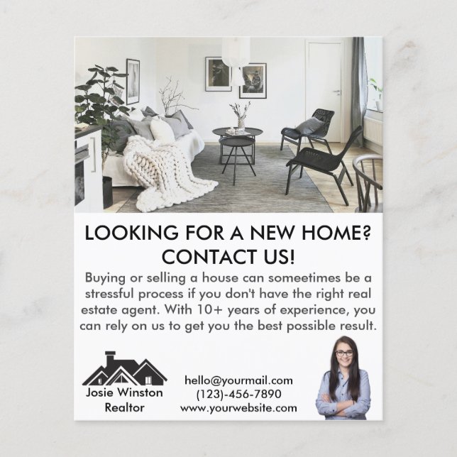 Enkelt äkta fotfoto för Gods Agent Marknadsföring Flygblad (Framsidan)