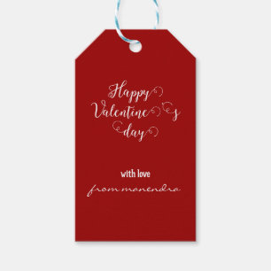 Enkelt Anpassade valentins dag Presentetikett