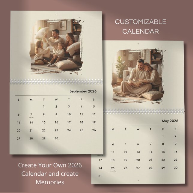Enkelt Anpassat Modernt Design Foto Kalender (Skapare uppladdad)