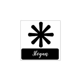 Enkelt Anpassningsbart Logotyp och Slogan Stämpel