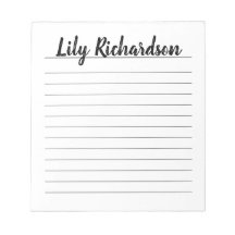 Enkelt anteckningsblock för svartvit minimalistisk