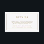 Enkelt Antique Guld Monogram Elegant bröllop Tilläggskort<br><div class="desc">Ett enkelt litet elegant i bröllop-höljet med en modern utformning med detaljerna omgivna av ett tunt gräns och ditt monogram på baksidan. All design inslag finns i faux guld och kan ändras i designredigeringsverktyget i verktyg. En chic och snyggt som är underbar för ett minimalistiskt par. Använda dessa djurutrymmeskort för...</div>
