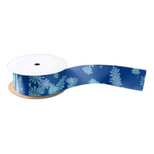 Enkelt Aqua och Olympic Blue Snowflake Ribbon