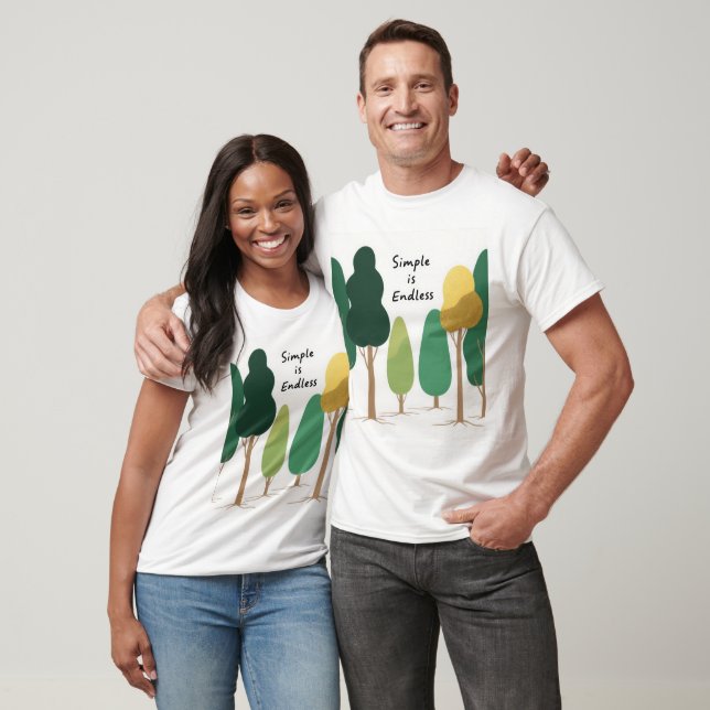 Enkelt är ändlöst t shirt (Unisex)