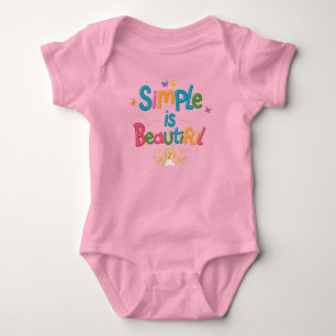 Enkelt är Bevacker Baby Jersey Bodykostym T Shirt