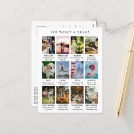 Enkelt år för att granska fotomodern jul helg vykort