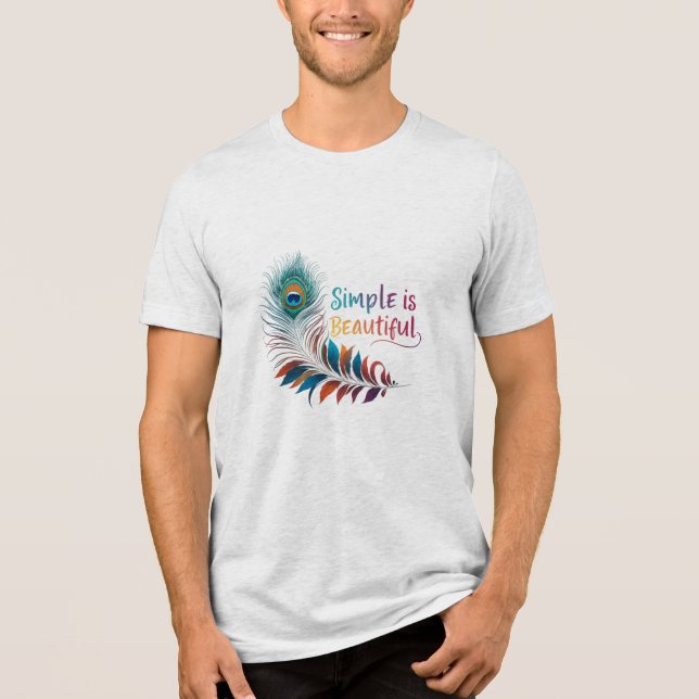 Enkelt är vackert - Bella+Canvas Tri-blend T Shirt (Framsida)