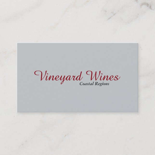 Enkelt (Ash Grått) Visitkort (Framsida)