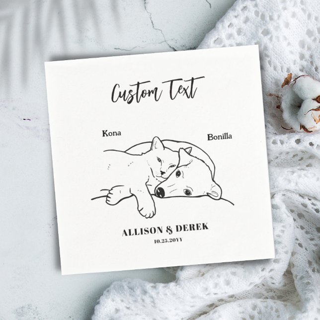 Enkelt att vi gör för Hund Cat Bröllop Pet Namn Pappersservett (Skapare uppladdad)