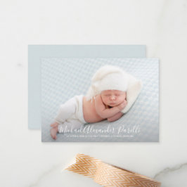 Enkelt Baby-meddelande om foto Anteckningskort