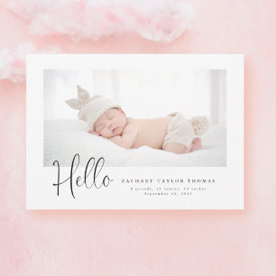 Enkelt Baby Photo Tack Script Heart Meddelande