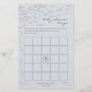 Enkelt Baby Shower Bingo Spel Blå