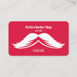 Enkelt barber för Mustache Red Black-Kreativ Visitkort