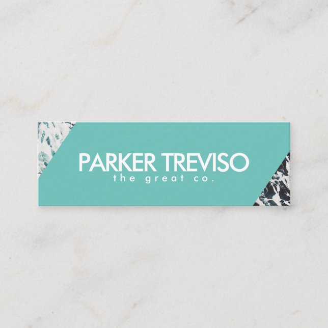 Enkelt Beach Ocean Färg Mini Visitkort (Framsida)