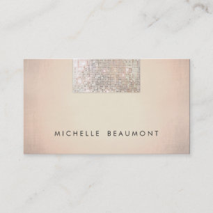 Enkelt Beauty och Mode Chic Copper Faux Sequin Visitkort