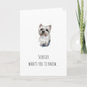 Enkelt besök, Väster Highland Terrier Mors dag Kort