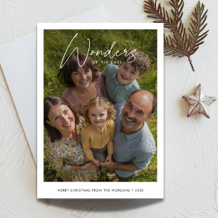 Enkelt bibliskt underverk Julens Religiösa Foto Julkort