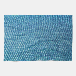 Enkelt blå Jeans Denim Textile Struktur Kökshandduk