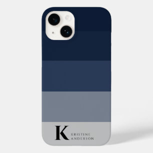Enkelt blå Ombre Grått Classic Monogram