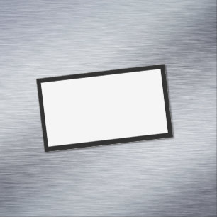 Enkelt Blank White och Black Gräns Magnetiska Visitkort