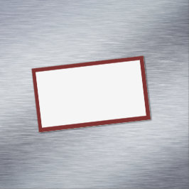 Enkelt Blank White och Mörk Red Gräns Magnetiska Visitkort