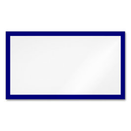 Enkelt Blank White och Navy Blue Gräns Magnetiska Visitkort