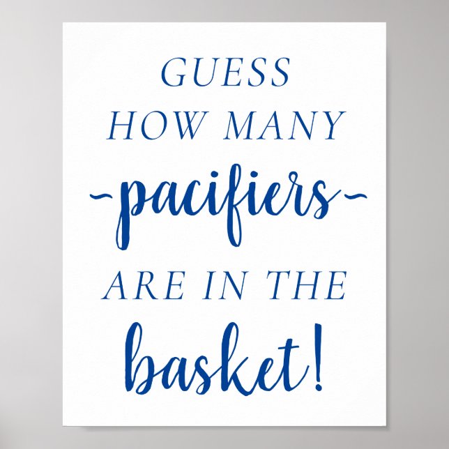 Enkelt blått hur många | Cerulean Guessing Game Poster (Framsidan)