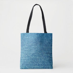 Enkelt blått jeans Denim Textile Struktur Tygkasse