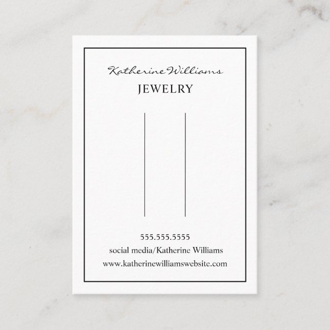 Enkelt blått klipp| Barrette-Visning Visitkort (Framsida)