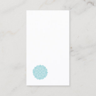 Enkelt blått Lotus Flower Zen Minimalist Visitkort