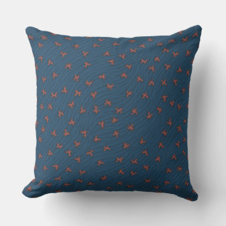 Enkelt blått Mönster Pillow A Kudde