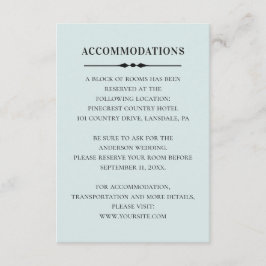 Enkelt blått utrymme. Formell information om bröll Tilläggskort