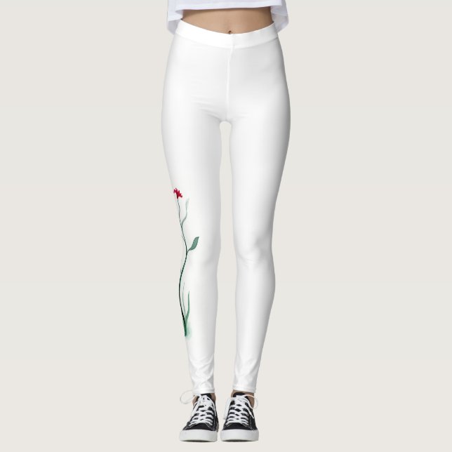 Enkelt blomfoder leggings (Framsida)
