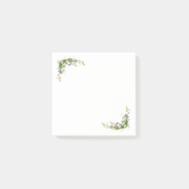 Enkelt blommande anteckningar post-it block (Framsida)