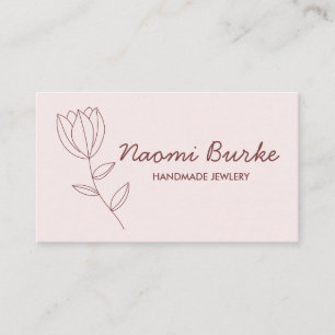 Enkelt, blommigt unikt Affärskort Visitkort