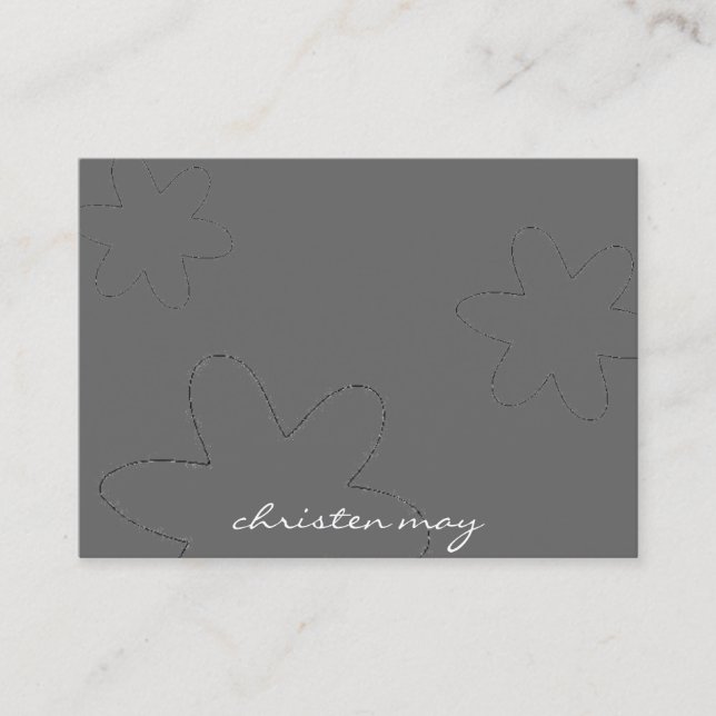 enkelt blomsteraffärskort visitkort (Framsida)