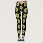 Enkelt blomsterbotaniskt Yoga Mönster Legging<br><div class="desc">Utformning av lackering med botaniska solrosor</div>