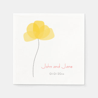 Enkelt blomtema pappersservett