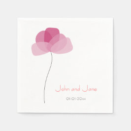 Enkelt blomtema pappersservett