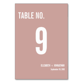 Enkelt Boho Ro Typography Bröllop-Bordsnummer Bordsnummer