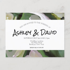 Enkelt Boho Script Bröllop-vykort Inbjudan Vykort