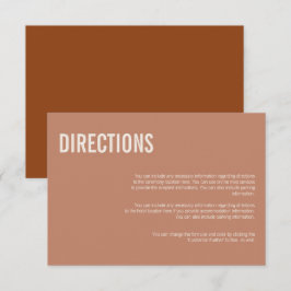 Enkelt boho-tipografi Bröllop-riktningskort Inbjudningar