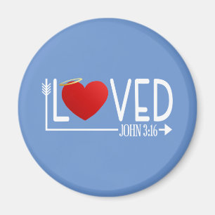 Enkelt böjt bible Verse Valentine Magnet