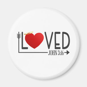Enkelt böjt bible Verse Valentine Magnet