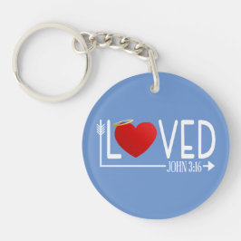 Enkelt böjt bible Verse Valentine | Nyckelkedja