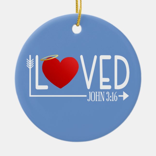Enkelt böjt bible Verse Valentine | Ornament (Framsidan)