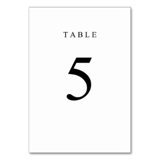 Enkelt Bordsnummer - 5